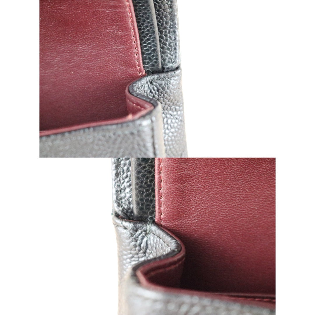 Excellent（Rank SA）｜   CHANEL Caviar Skin  Matrasse Double Flap 25 Shoulder Bag Black Made In 2014-2015Year｜S26030601