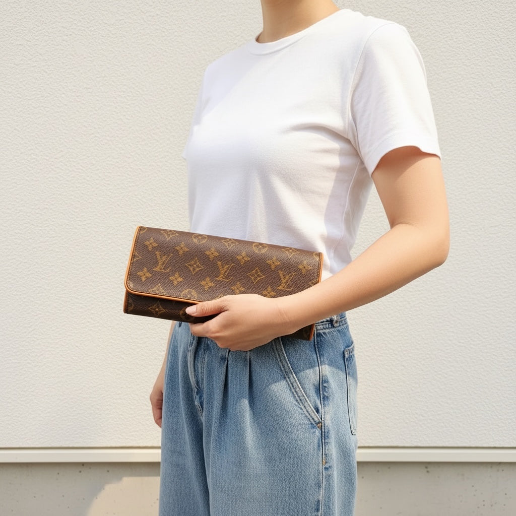 Include Entrupy Certificate of Authenticity｜Good ( Rank AB)｜ Louis Vuitton Monogram Pochette Twin GM Shoulder Bag｜26042001