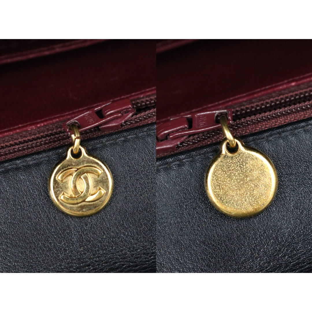 Include Entrupy Certificate of Authenticity｜Very Good ( Rank A)｜CHANEL  Matrasse Chain  Lambskin Single Flap Black Shoulder Bag Made In 1994～1996Year｜S26090749