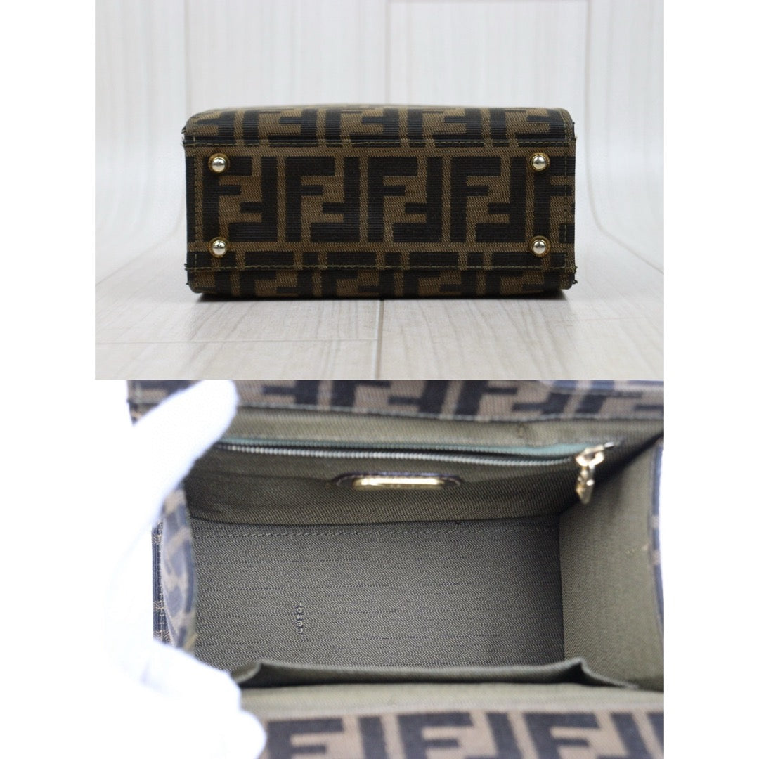 Very Good ( Rank A)｜ FENDI Zucca 2WAY Handbag With Shoulder Bag  Gold Hardware｜25042204