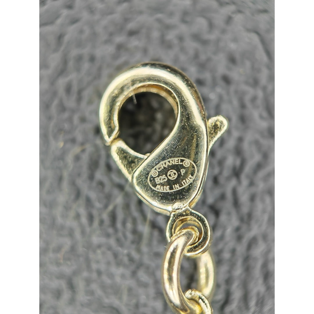 Include Authentic Detective Certificate of Authenticity｜Excellent（Rank SA） ｜ CHANEL B25P  Coco Mark  Argyle Cutout Rhinestone  Necklace｜S26062103