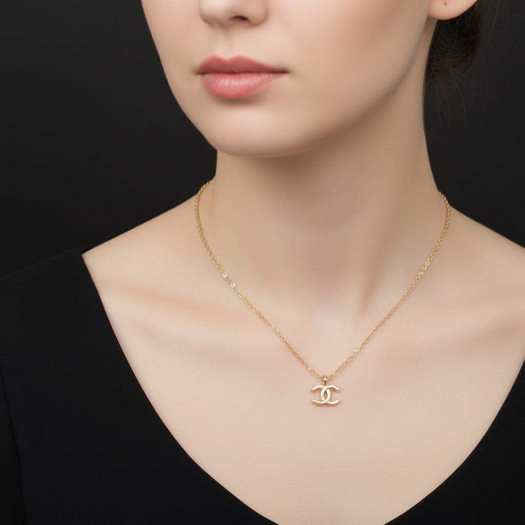 Include Authentic Detective Certificate of Authenticity｜Very Good ( Rank A) ｜CHANEL COCO Mark  Golden  Necklace｜26030513