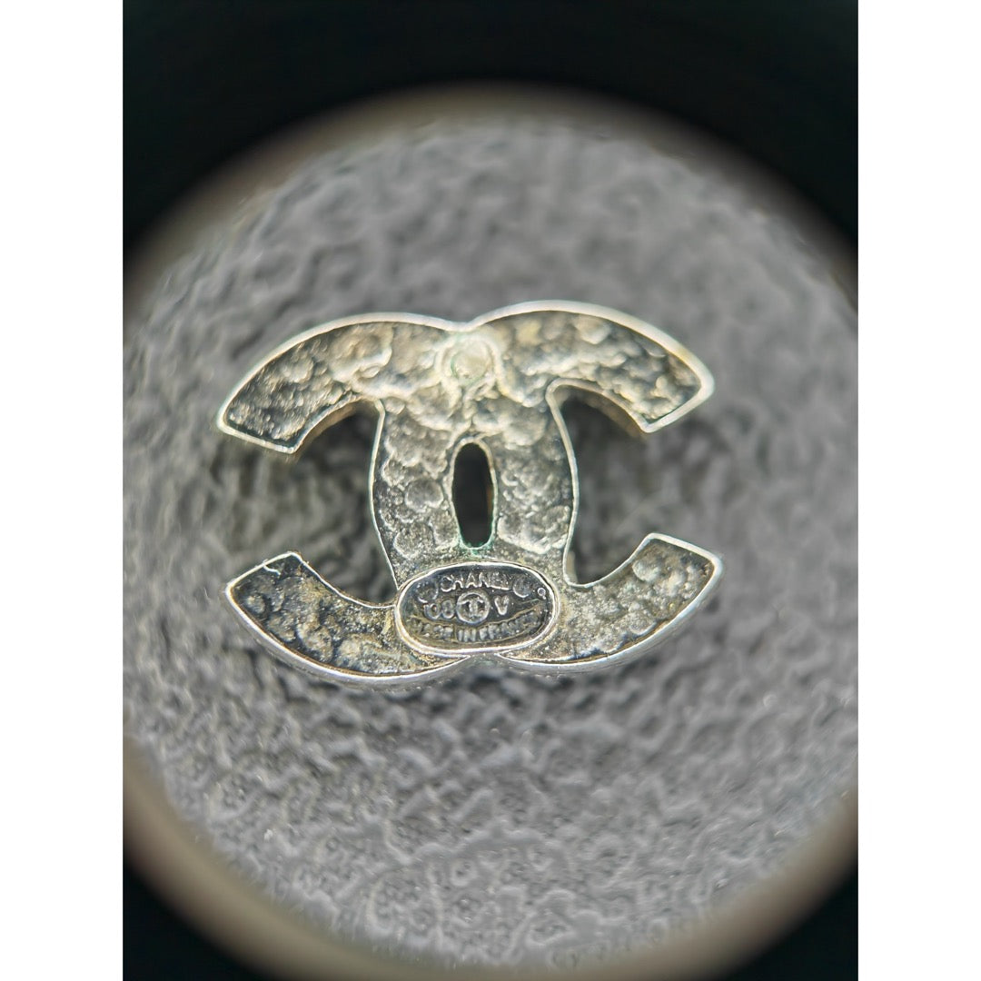 Include Authentic Detective Certificate of Authenticity｜Very Good ( Rank A) ｜CHANEL 08V COCO Mark Rhinestone Earrings Made In 2008Year｜S26040813