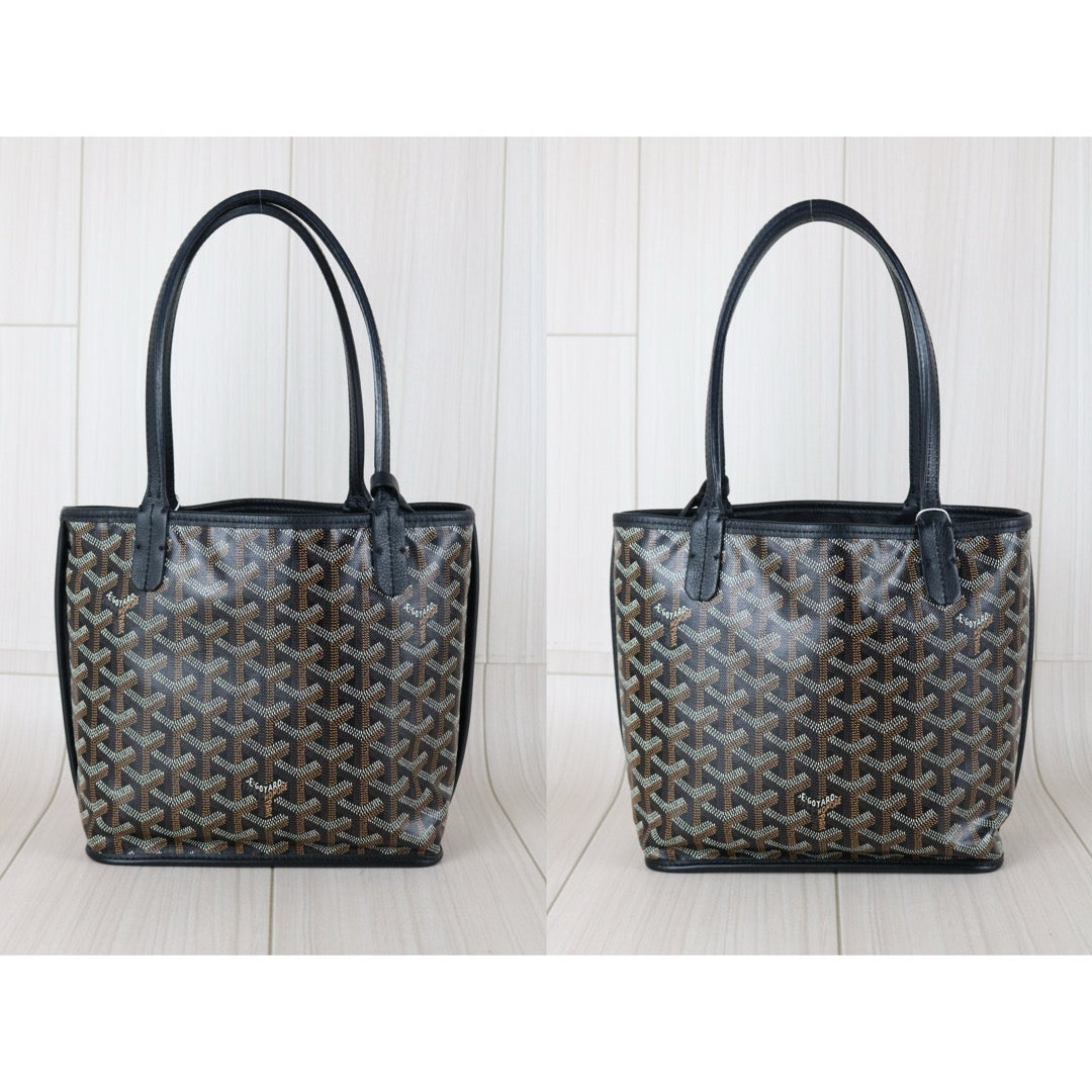Very Good ( Rank A) ｜ Goyard Anjou Mini Tote Bag Black｜W25081503