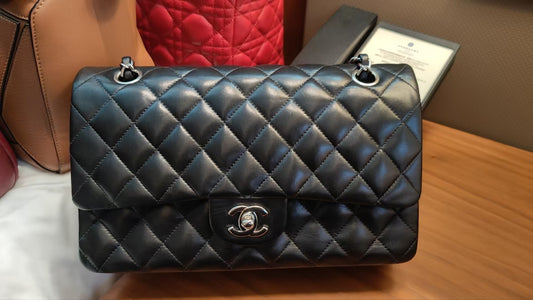 CHANEL Lamb Skin Matrasse Double Flap 25 Shoulder Bag