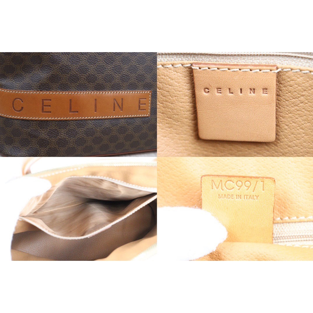 Rank A ｜ CELINE Macadam Bowling Bag Handbag With Shoulder Strap ｜23120802