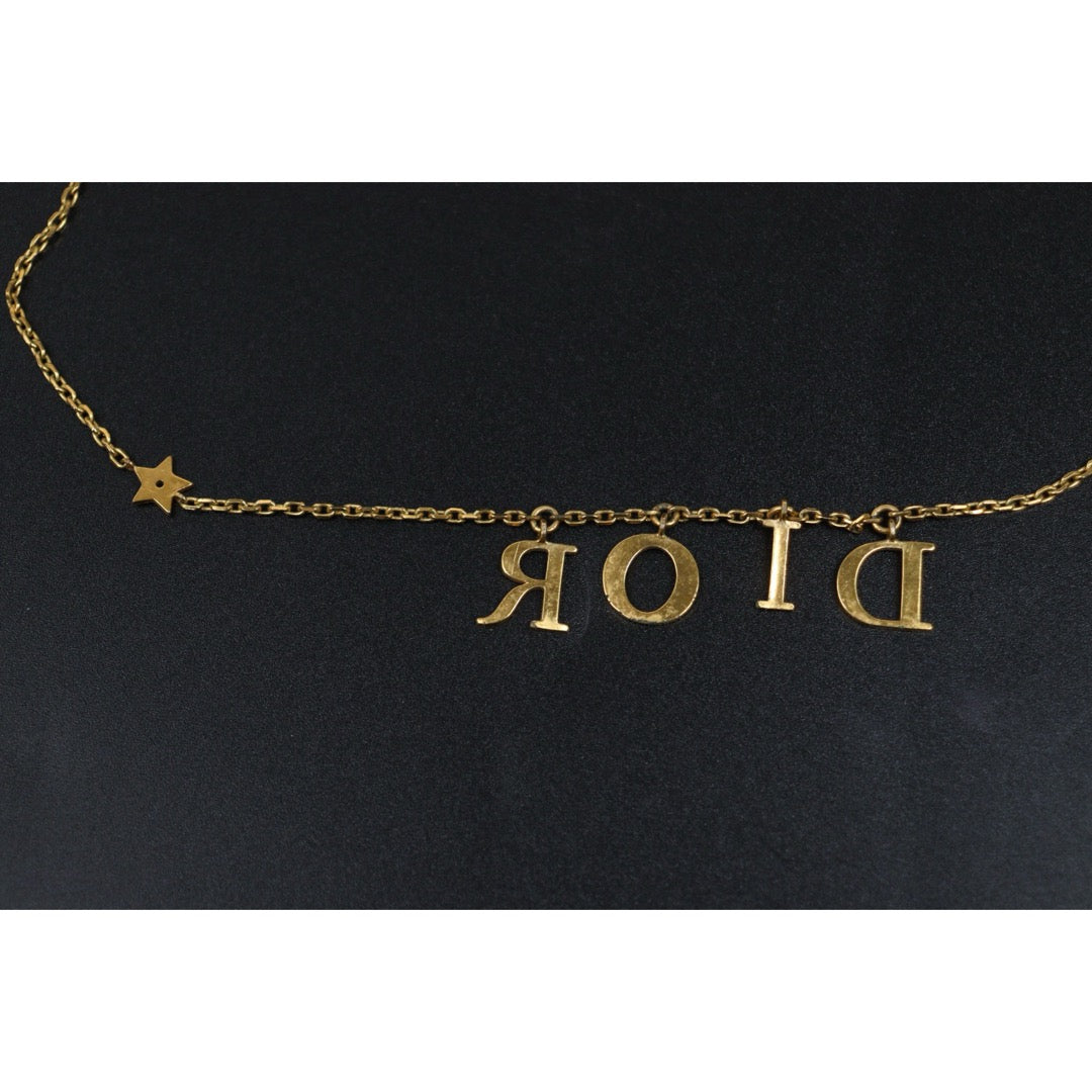 Include Authentic Detective Certificate of Authenticity｜Good ( Rank AB) ｜ Dior CD  Rhinestone Necklace ｜Y26040603