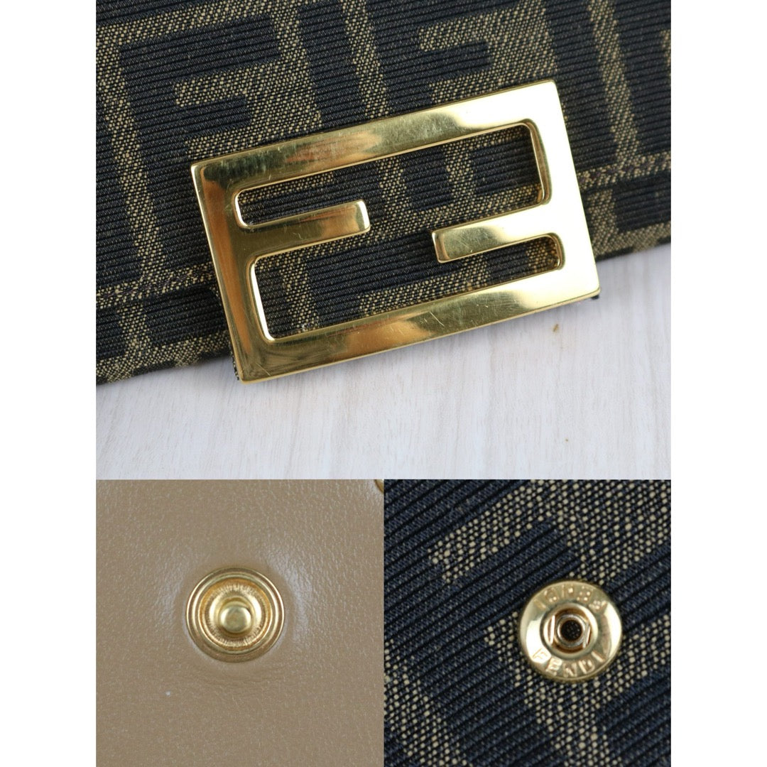 Very Good ( Rank A)｜FENDI  Zucca Mamma Continental With Chain｜S25081801