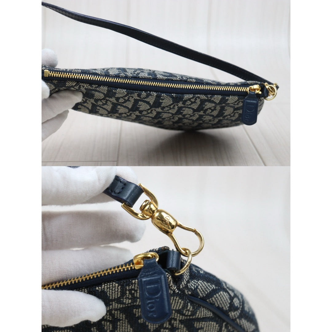 Good ( Rank AB) ｜ Dior Trotter Saddle Pochette Blue Shoulder Bag Small｜25121103