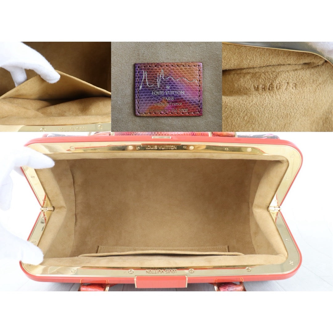 Include Entrupy Certificate of Authenticity｜Excellent（Rank SA）｜ Louis Vuitton Richard Prince Monogram Watercolor Papillon Frame Top Handle Bag｜S26081801