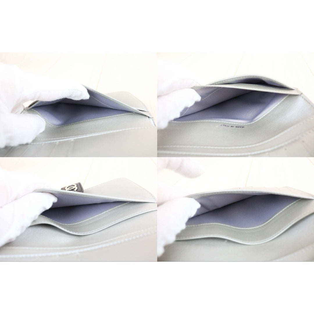 Include Entrupy Certificate of Authenticity｜Very Good ( Rank A)｜CHANEL Lambskin Camellia Embossed Flap Black Wallet Made In 2012-2013Year｜X26062909