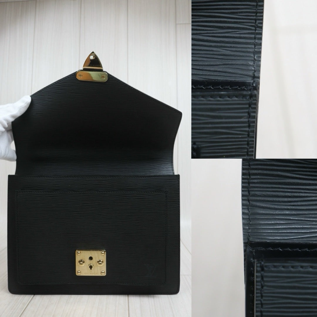 Include Entrupy Certificate of Authenticity｜Very Good ( Rank A)｜ Louis Vuitton Epi Capucines Monceau Handbag Shoulder Bag Black｜26072204