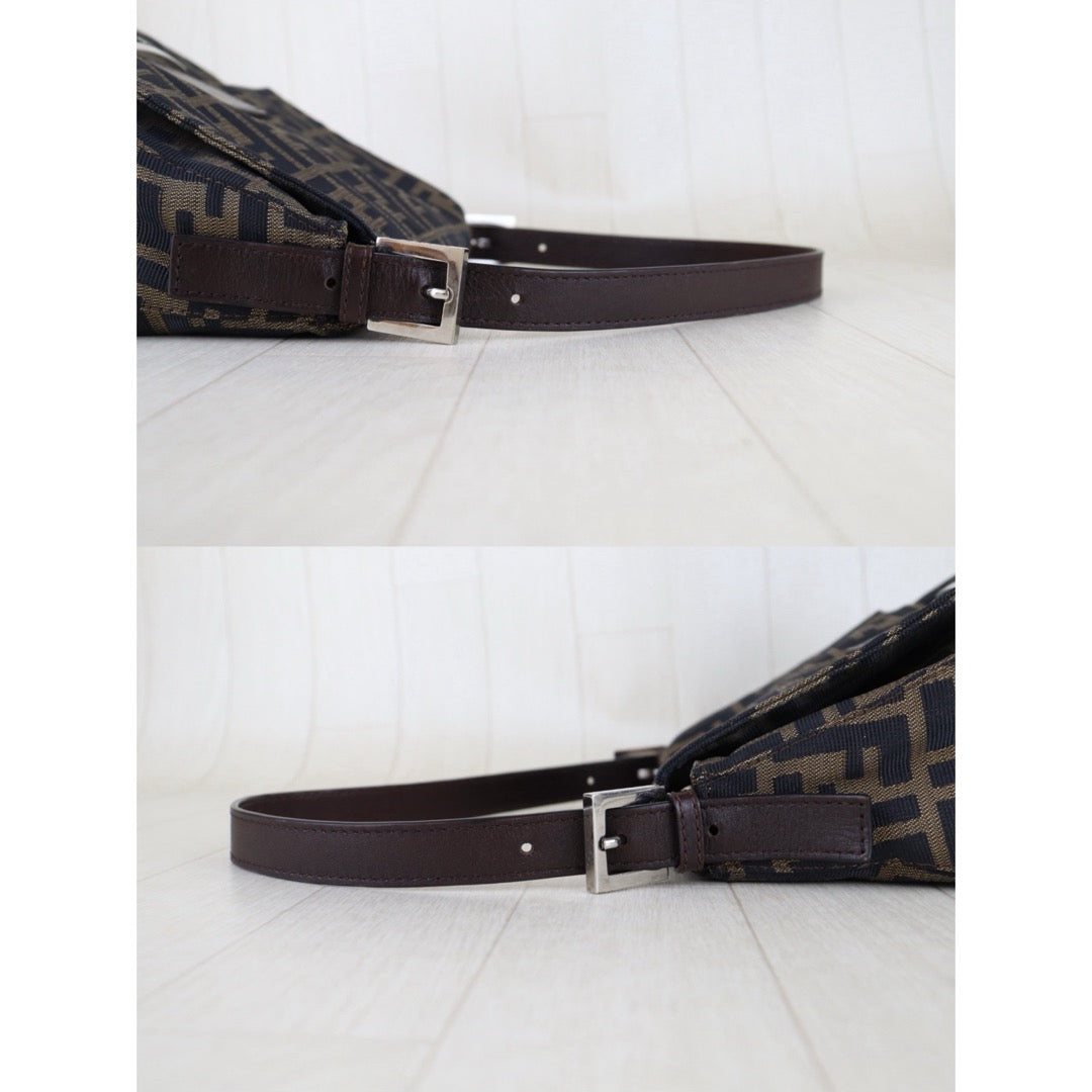 Include Entrupy Certificate of Authenticity｜Very Good ( Rank A)｜ FENDI Zucca Mamma Baguette  Shoulder Bag  ｜S26030820