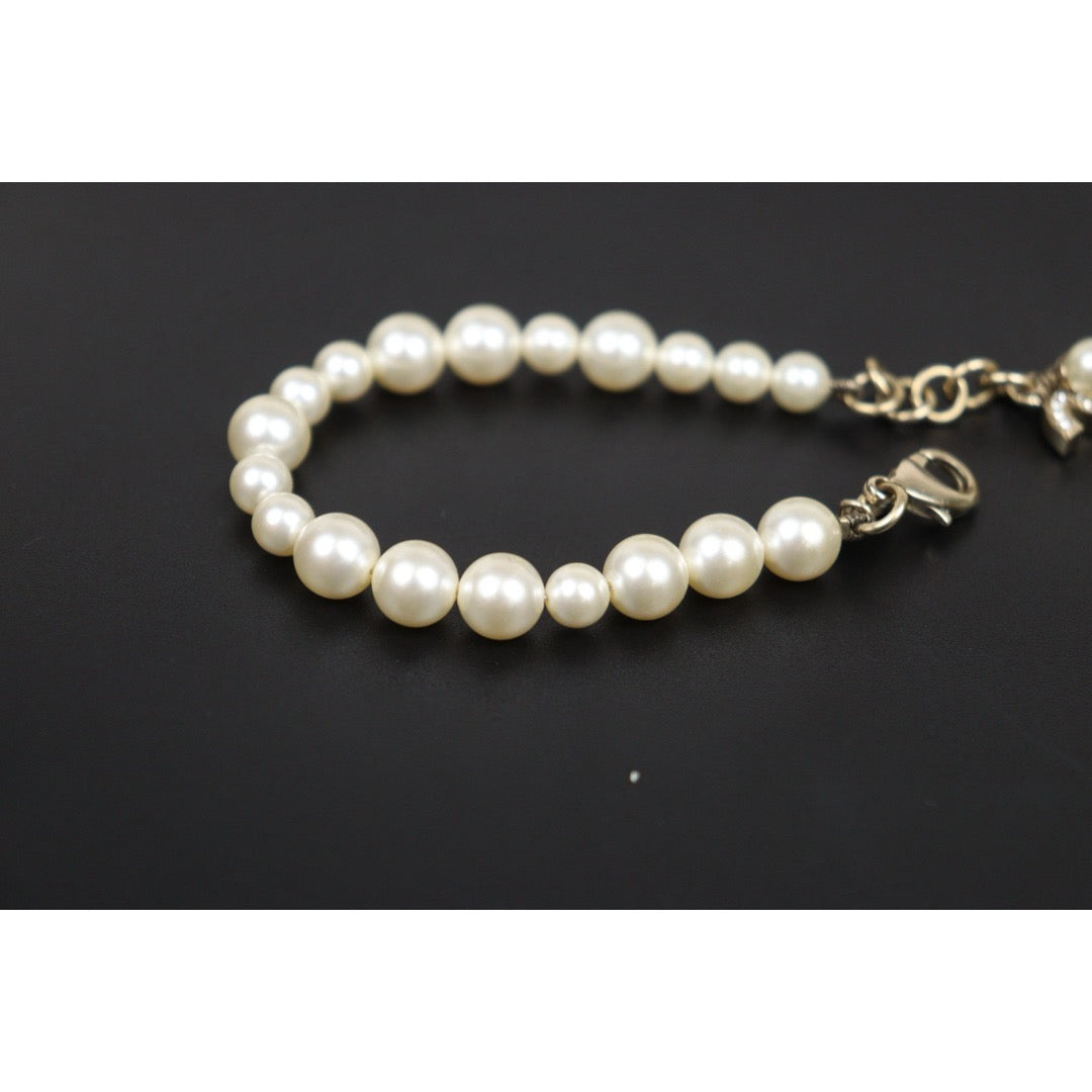 Good ( Rank AB)｜ CHANEL Coco Mark Pearl Rhinestone  Bracelet｜V25091610