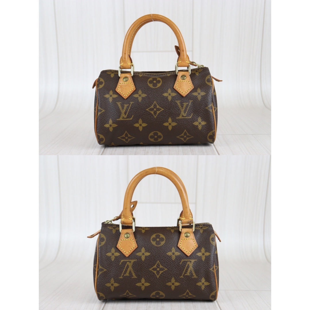 Rank AB ｜ LV Monogram Mini Speedy Handbag ShoulderBag With Shoulderstrap｜23101407