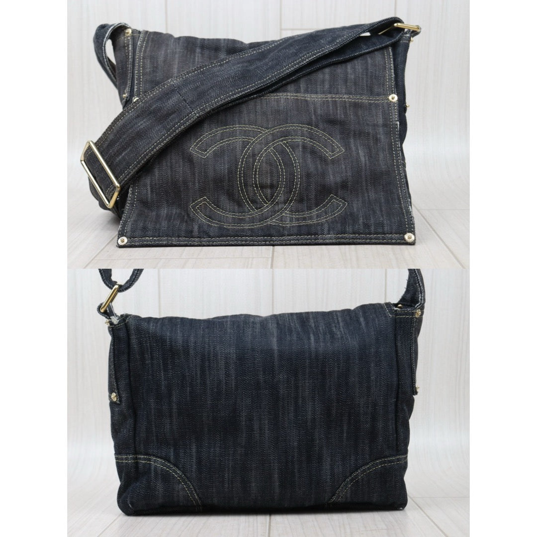 Good ( Rank AB)｜ CHANEL  Denim Blue Shoulder Bag Made in 2005-2006 Year｜P25012208