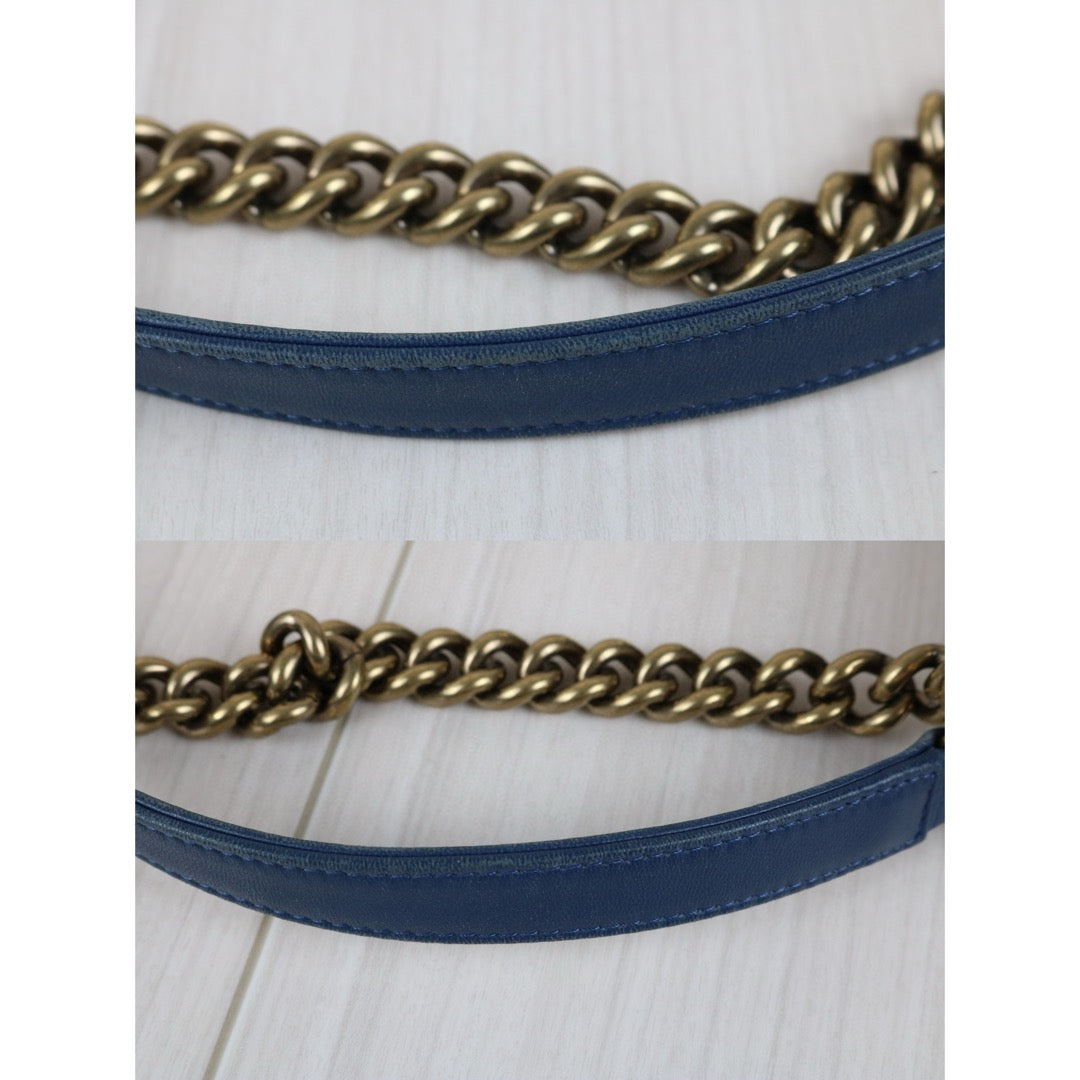 Very Good ( Rank A) ｜CHANEL Denim Blue Patch Work Leboy PM Made in 2014-2015 Year｜F25012301