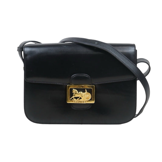 Good ( Rank AB) ｜CELINE Vintage Carriage Box Calf Black Shoulder Bag｜24100707