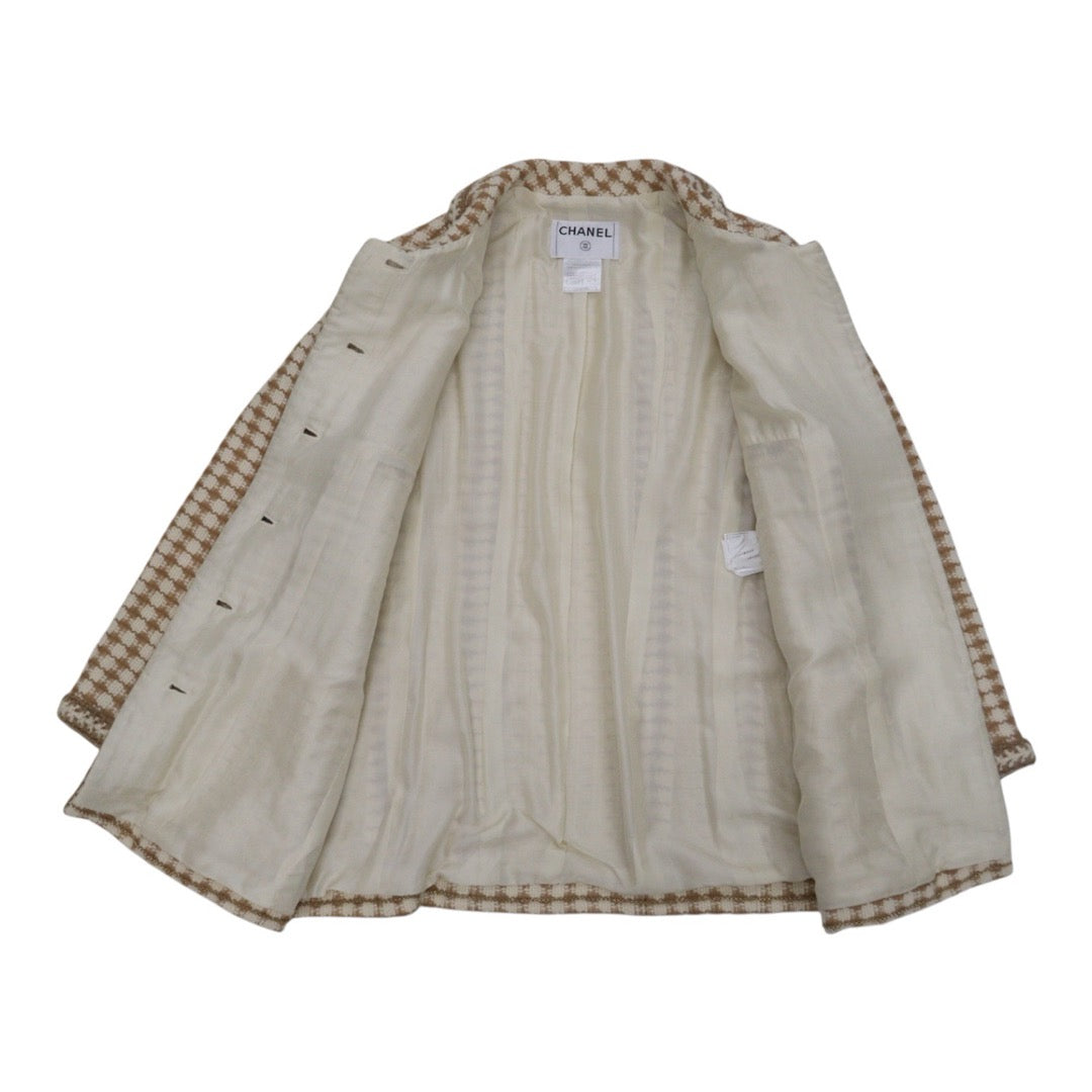 Very Good ( Rank A) ｜ CHANEL 00A Wool Houndstooth Coat 40 size  ｜W25102107
