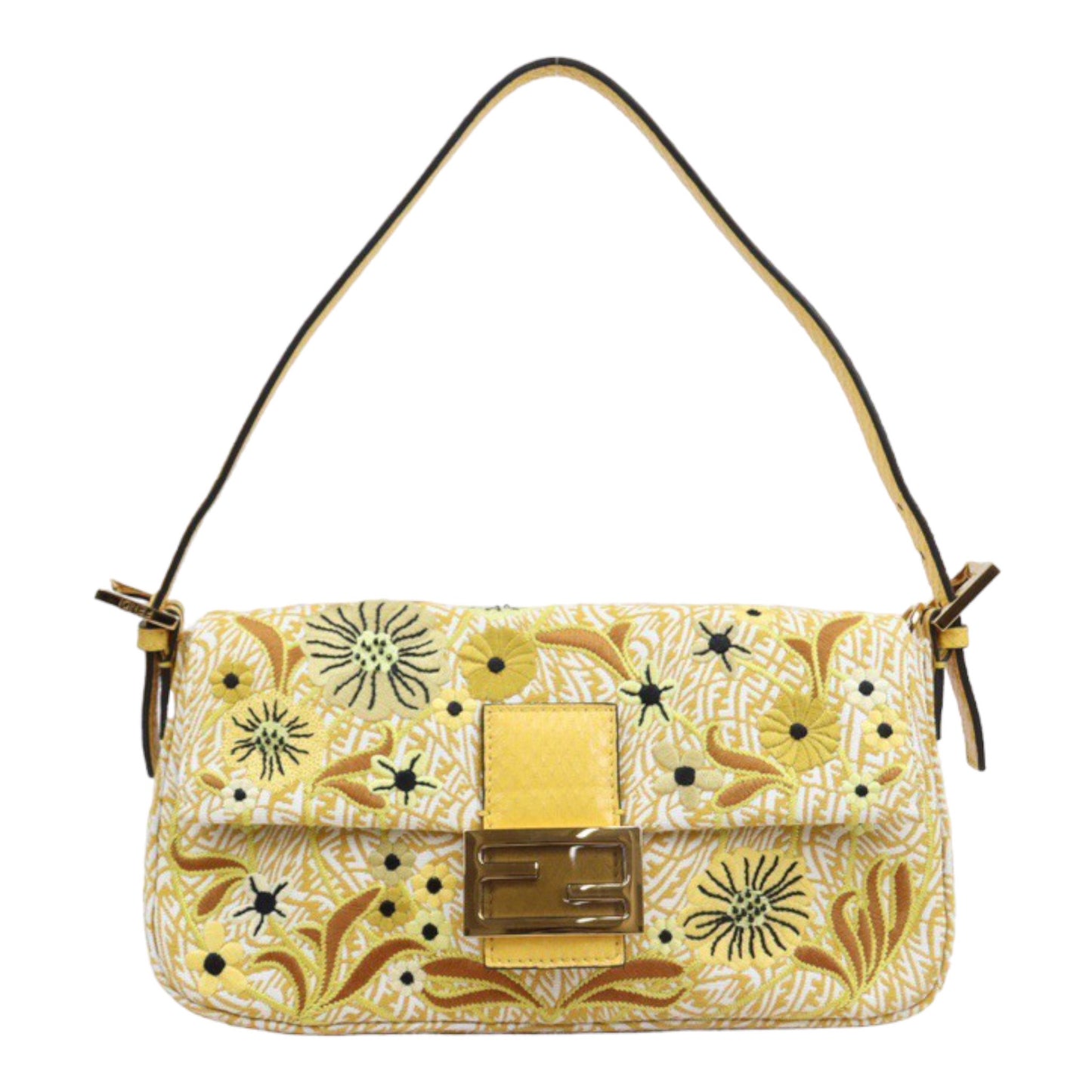 Excellent（Rank SA）｜FENDI Collection Series Baguette Embroidered Snake Leather Shoulder Bag ｜Q24030747