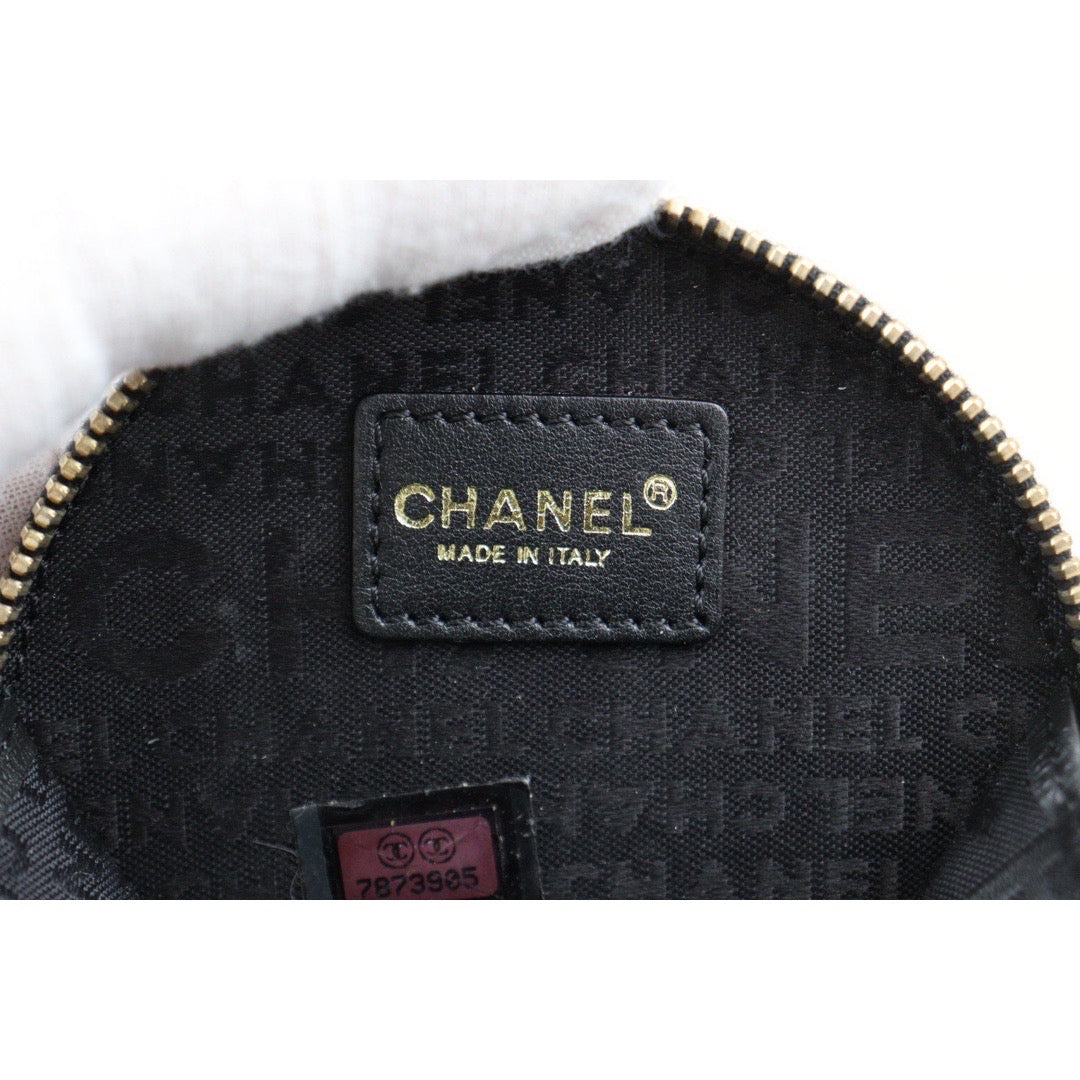 Rank A ｜CHANEL  Lamb Leather Camellia Coin Holder｜V23102827