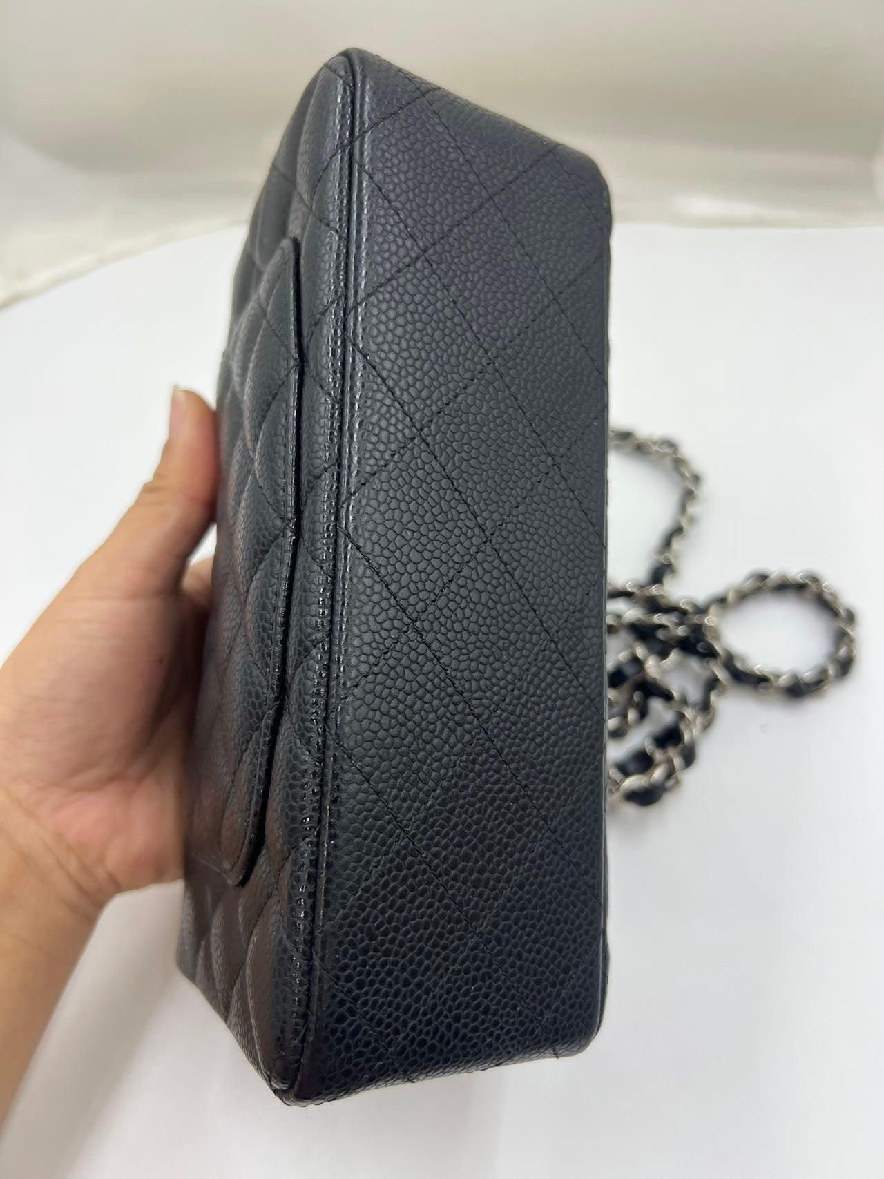 First installment 1/2｜ Very Good ( Rank A)｜ CHANEL Caviar Skin Matrasse Single Flap 20 Shoulder Bag Black