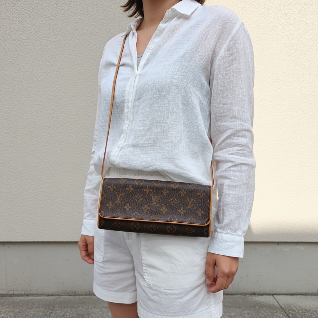 Include Entrupy Certificate of Authenticity｜Good ( Rank AB)｜ Louis Vuitton Monogram Pochette Twin GM Shoulder Bag｜26042802