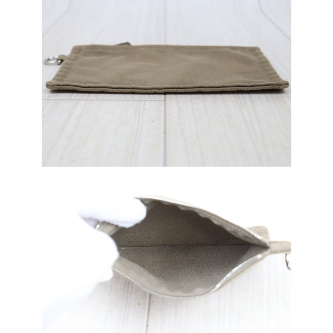 Good ( Rank AB)｜ HERMES Valparaiso Canvas Milk Tea Brown HandBag With Pouch PM｜25102004