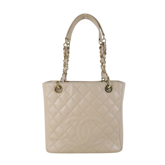Include Entrupy Certificate of Authenticity｜Good ( Rank AB)｜ CHANEL Matrasse PST Chain Tote Bag Caviar Skin Beige  Made In 2011 Year｜S26090710