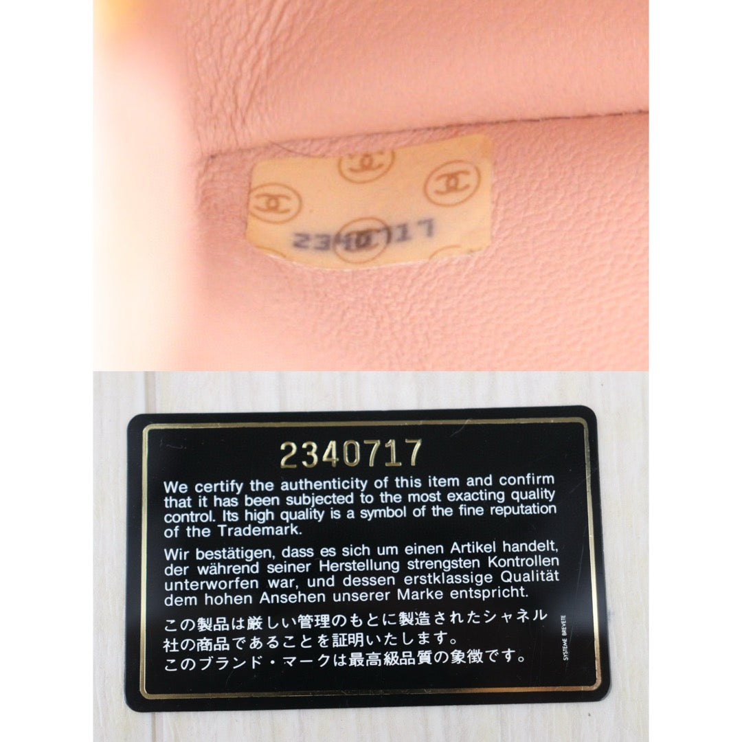 Good ( Rank AB)｜ CHANEL lambskin Square 20 Shoulder Bag Cherry Pink Made In 1991～1994Year ｜P24122008