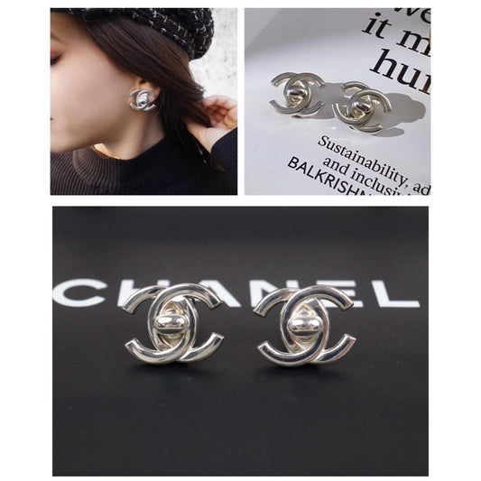 Very Good ( Rank A)｜CHANEL Vintage Silver Earrings Made In 1996 Year ｜V25052512