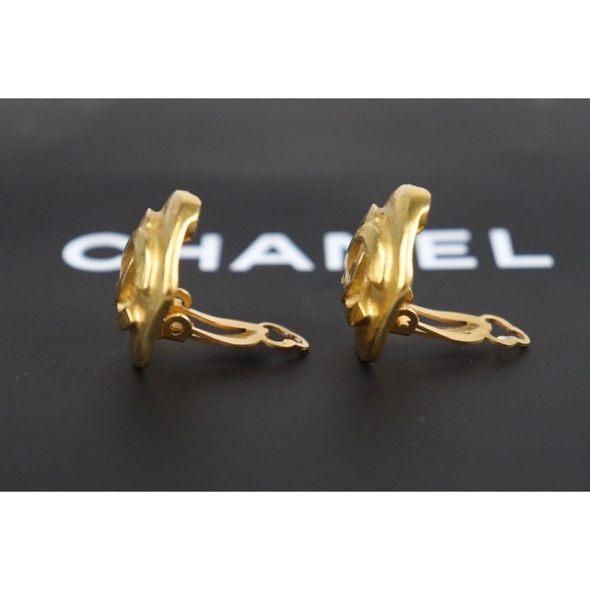 Rank A ｜CHANEL Vintage Coco Mark 18K Gold Plating Earrings  Made In 1995 Year ｜23101202