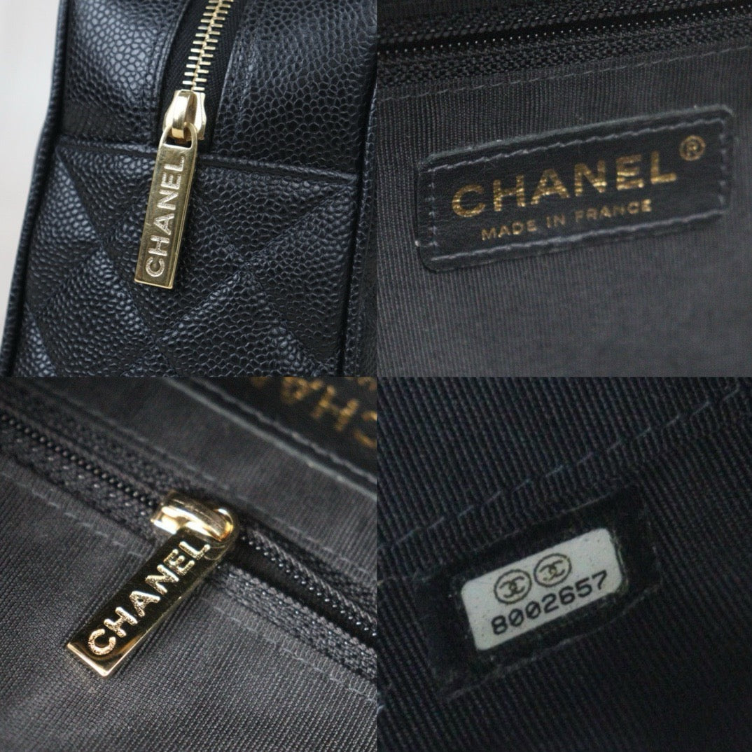 Very Good ( Rank A)｜ CHANEL  Caviar Skin Leather Calf Leather Bowling Bag Hand Bag Made In 2003～2004 Year｜24092607