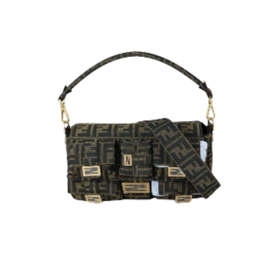 Excellent（Rank SA）｜ FENDI Zucca Mamma Baguette Multi-Pocket Shoulder Bag  Current Model｜X25102308