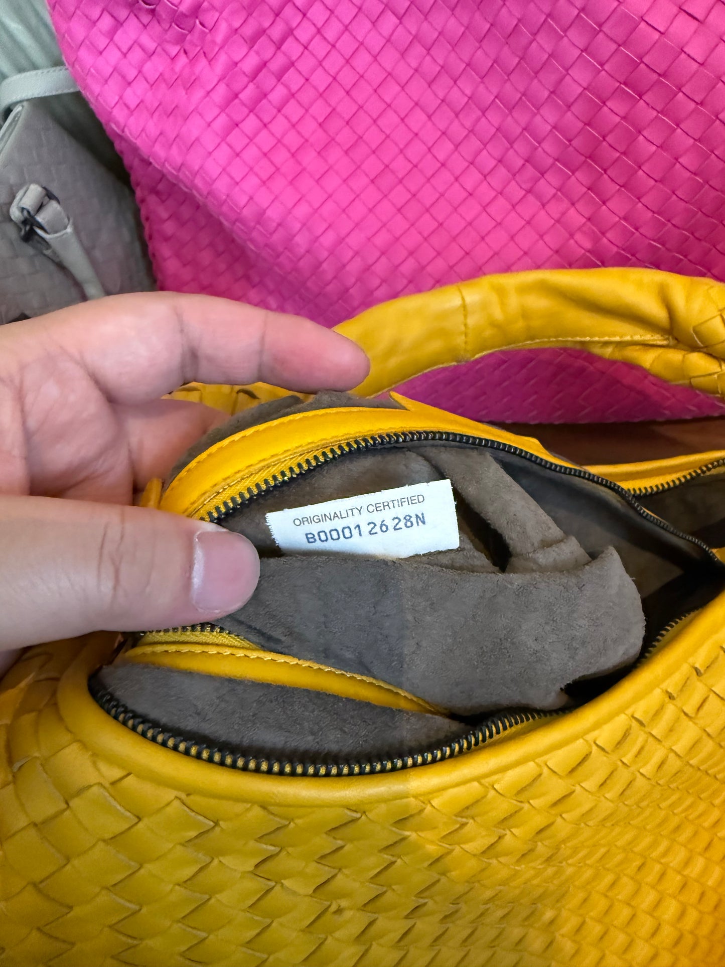 Bottega Veneta Lamb Skin Braid Shoulder Bag