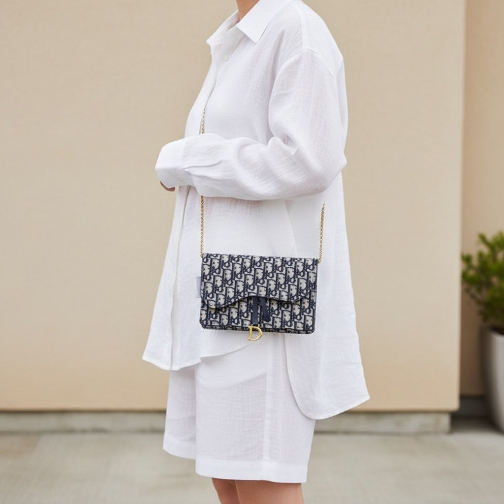 Include Entrupy Certificate of Authenticity｜Good ( Rank AB)｜   Dior Trotter WOC Chain Shoulder Bag ｜S26051302