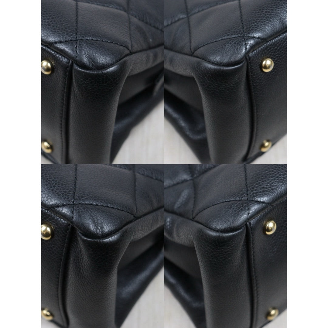 Include Entrupy Certificate of Authenticity｜Good ( Rank AB)｜ CHANEL Caviar Skin  Matrasse Chain Tote Bag Black Made In 2013～2014Year｜26041408