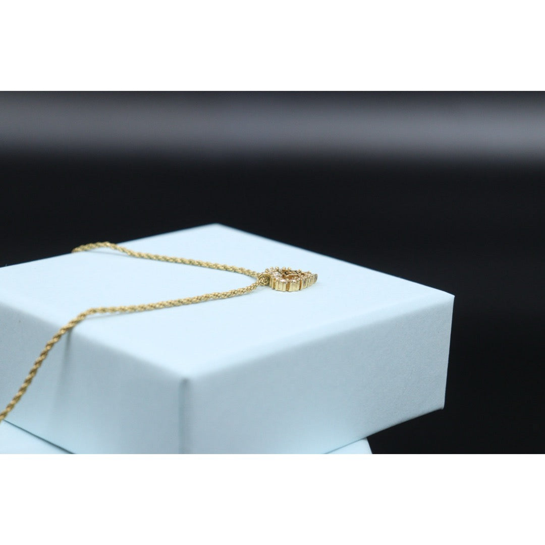 Good ( Rank AB) ｜ Dior Heart Rhinestone Necklace ｜V25071016