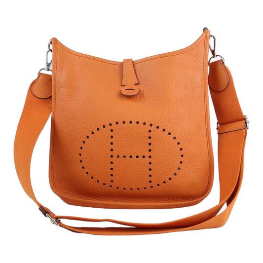 Rank AB｜ HERMES Evelyn PM Orange Shoulder Bag ｜V23081401