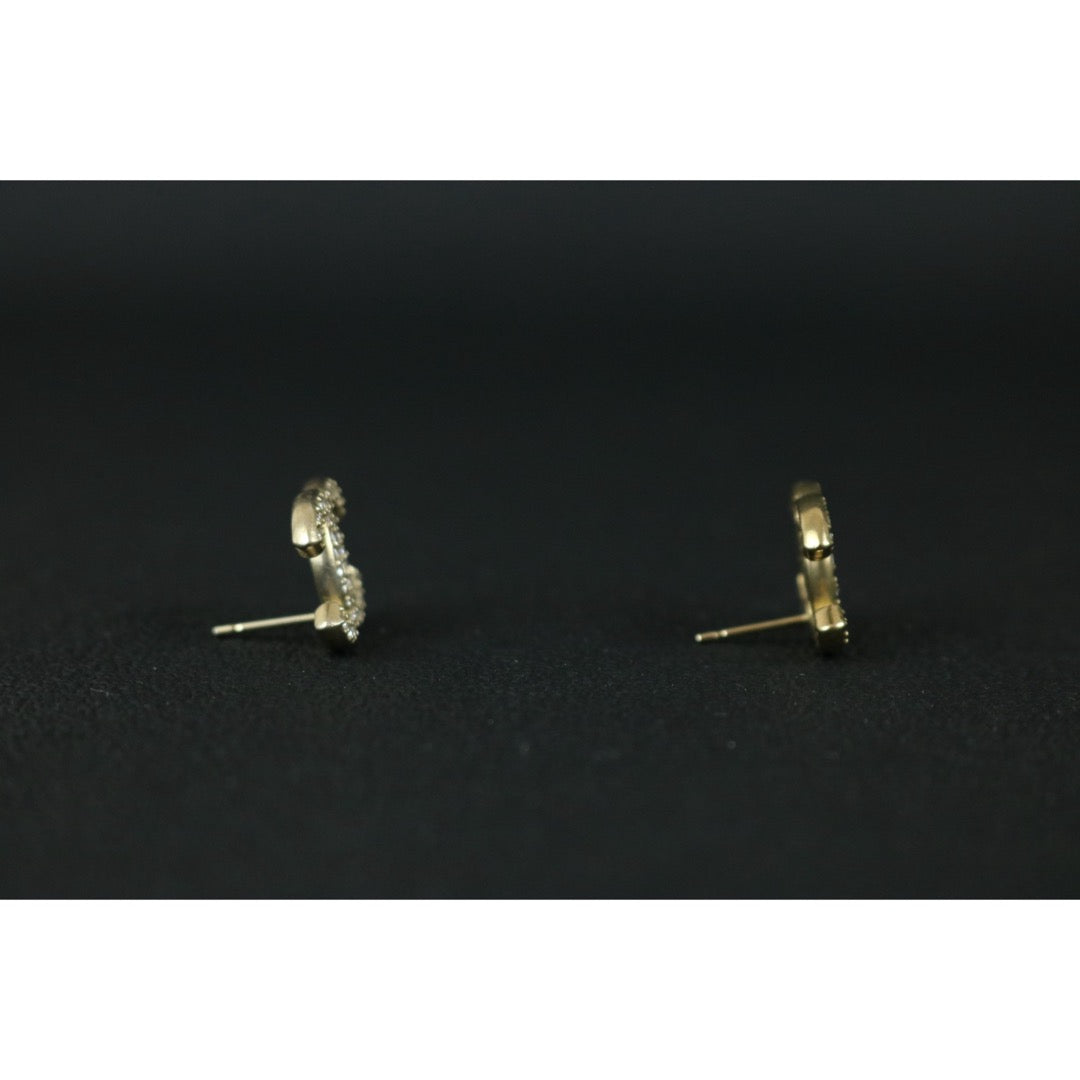 Include Authentic Detective Certificate of Authenticity｜Very Good ( Rank A) ｜CHANEL A14K COCO Mark Rhinestone Earrings Made In 2014Year｜S26040810