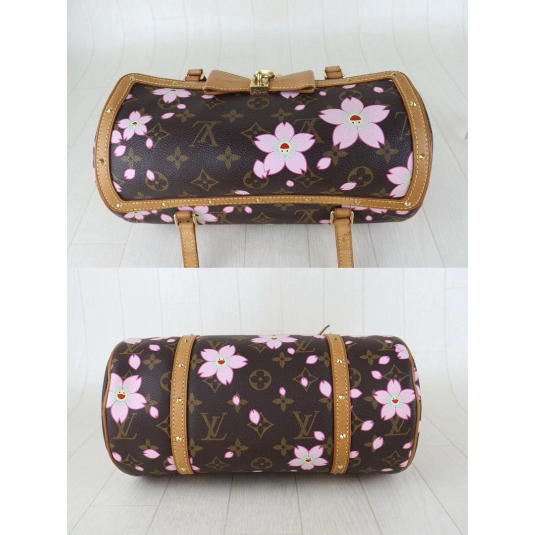 Include Entrupy Certificate of Authenticity｜Good ( Rank AB)｜ Louis Vuitton Monogram Takashi Murakam Cherry Blossom Papillon 26 Handbag ｜S26072544