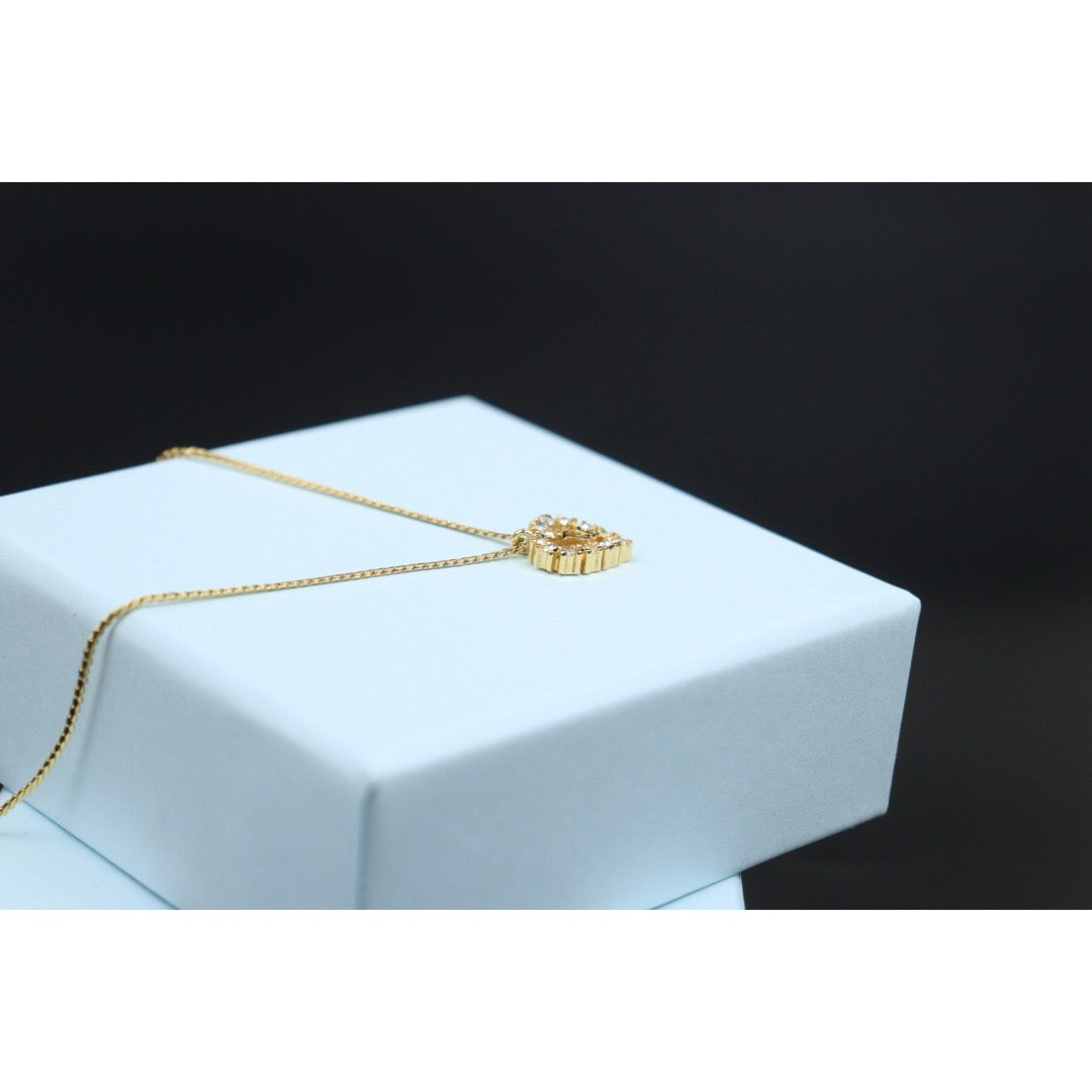 Very Good ( Rank A) ｜ Dior Heart Rhinestone Necklace ｜25061220