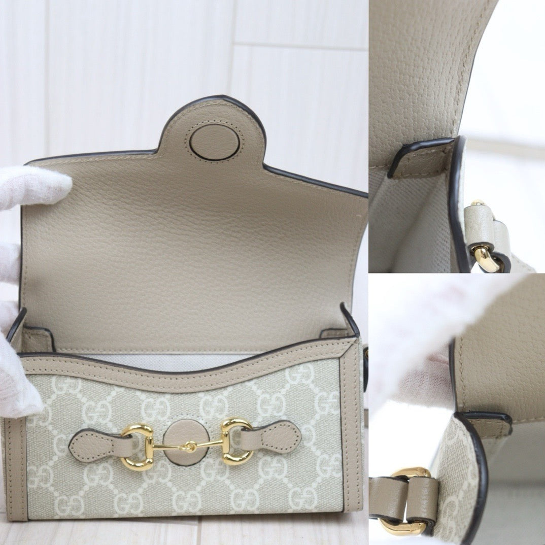 Very Good ( Rank A) ｜GUCCI GG Campus 1955 Grey Beige Shoulder Bag｜P24092408