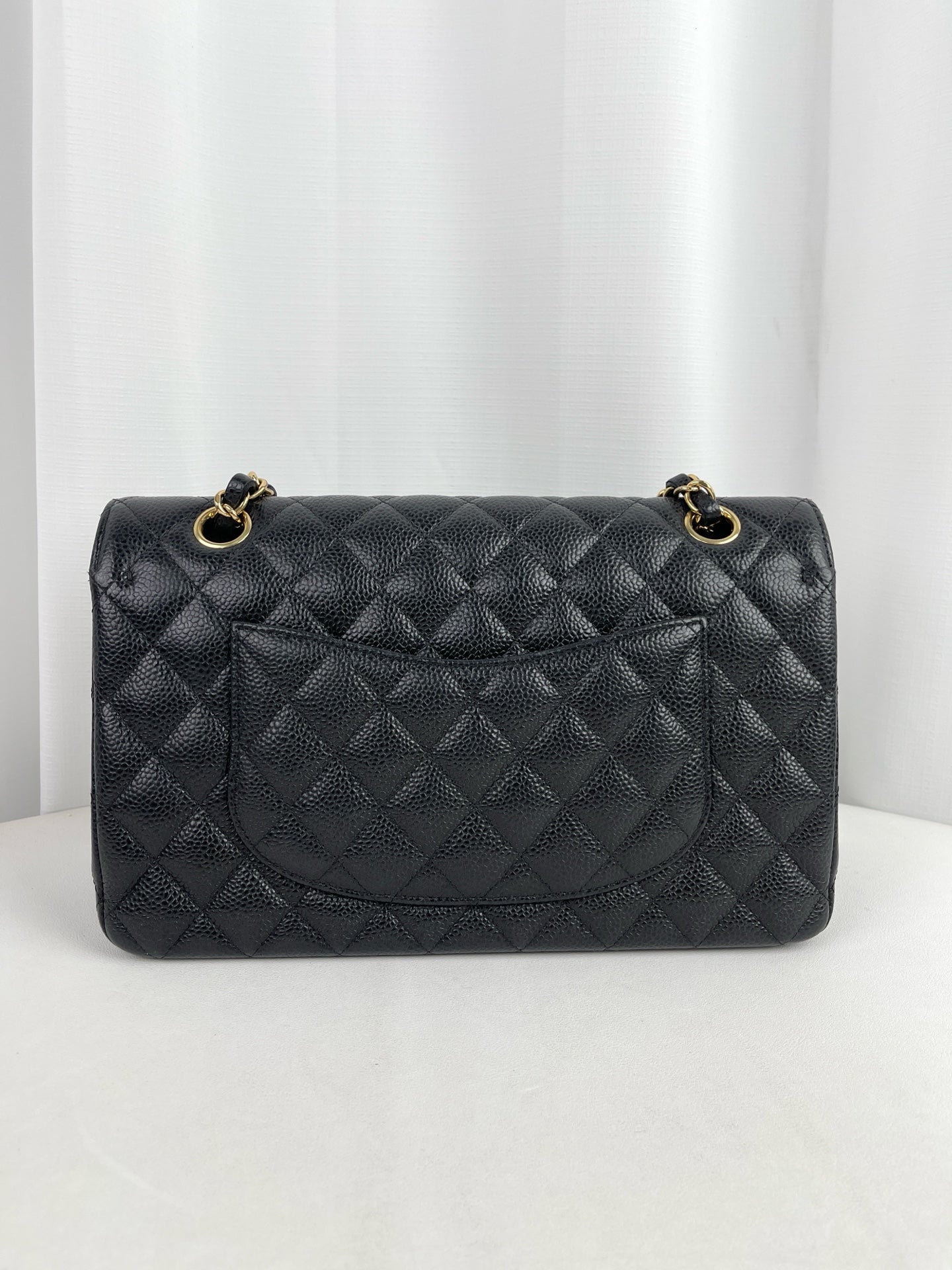 Include Entrupy Certificate of Authenticity｜Very Good ( Rank A)｜ CHANEL Caviar Skin Calf Leather Double Flap 25