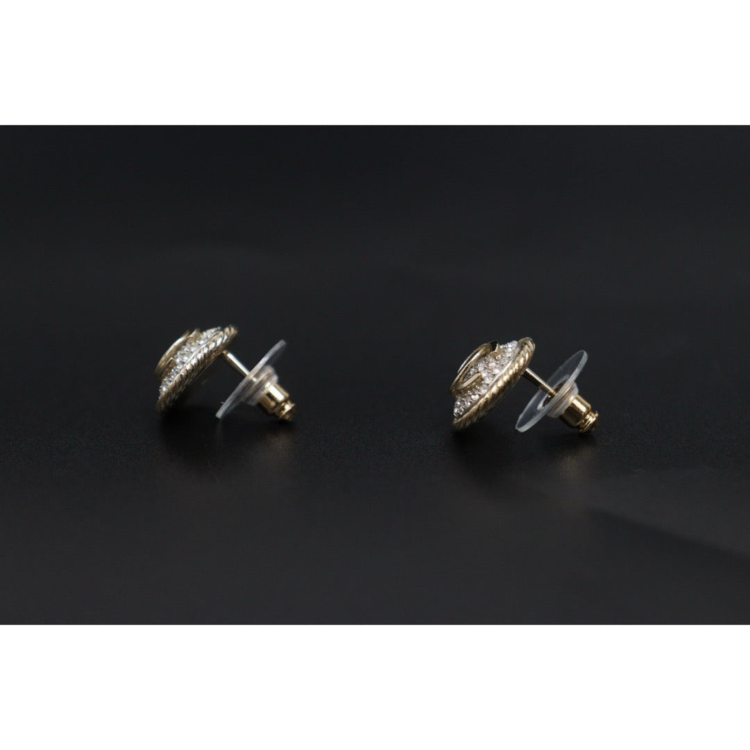 Excellent（Rank SA）｜ CHANEL B21C Coco Mark Rhinestone  Earrings Made In 2021Year｜S26031013