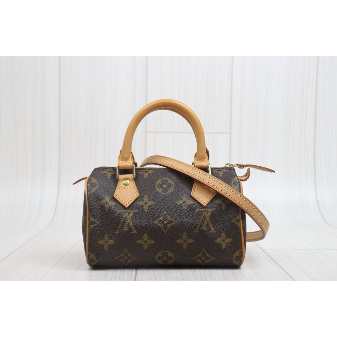 Include Entrupy Certificate of Authenticity｜Very Good ( Rank A)｜ Louis Vuitton Monogram Mini Speedy Hand Bag With Shoulder Strap｜26080619