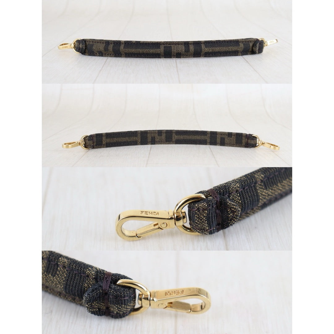 Excellent（Rank SA）｜FENDI Zucca Mamma Baguette Chain Shoulder Bag  Gold Hardware Current Model PM｜S26022617