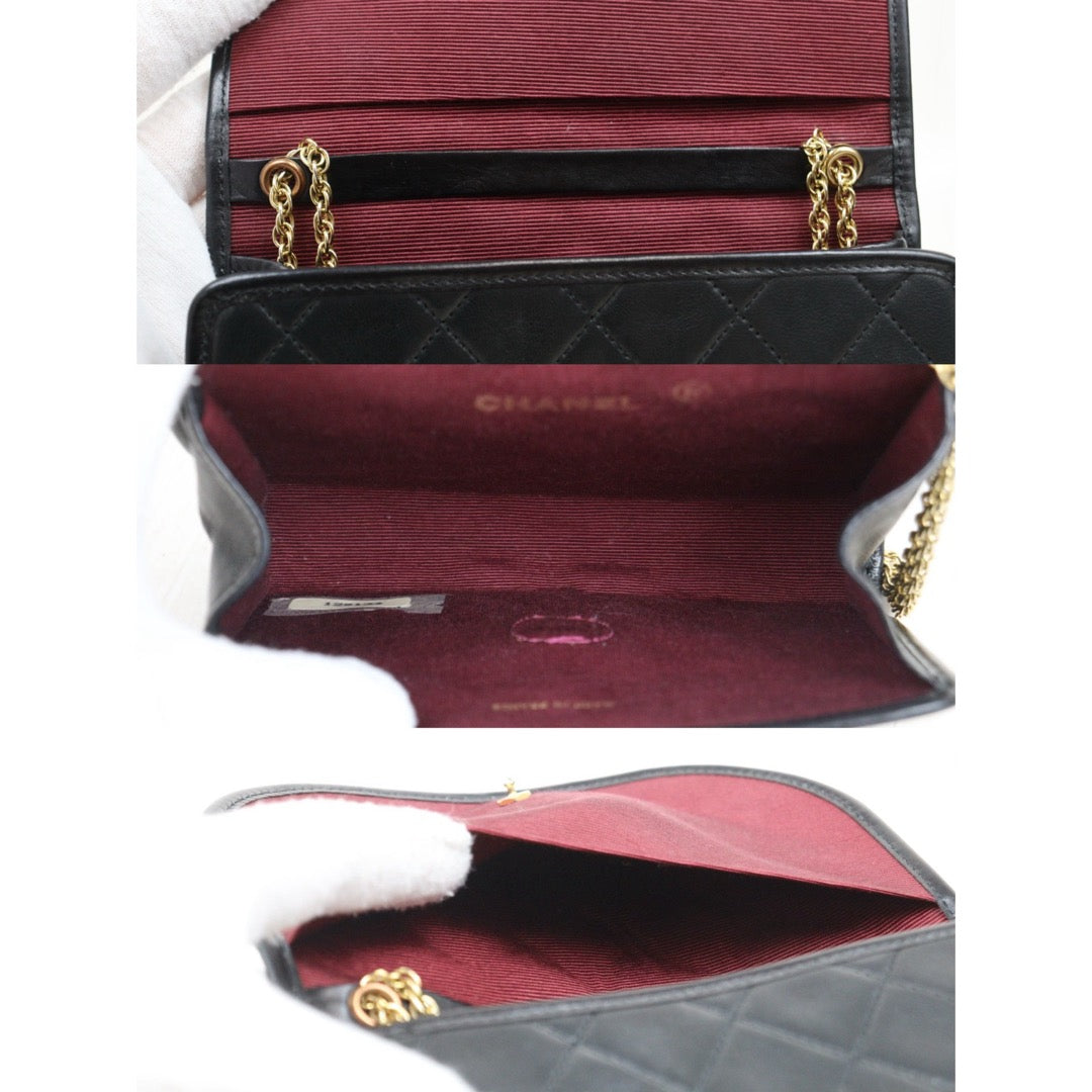 Good ( Rank AB)｜ CHANEL Mini Coco Mark  Lambskin Matrasse Chain Shoulder Bag Made In 1986 - 1988Year｜25082202