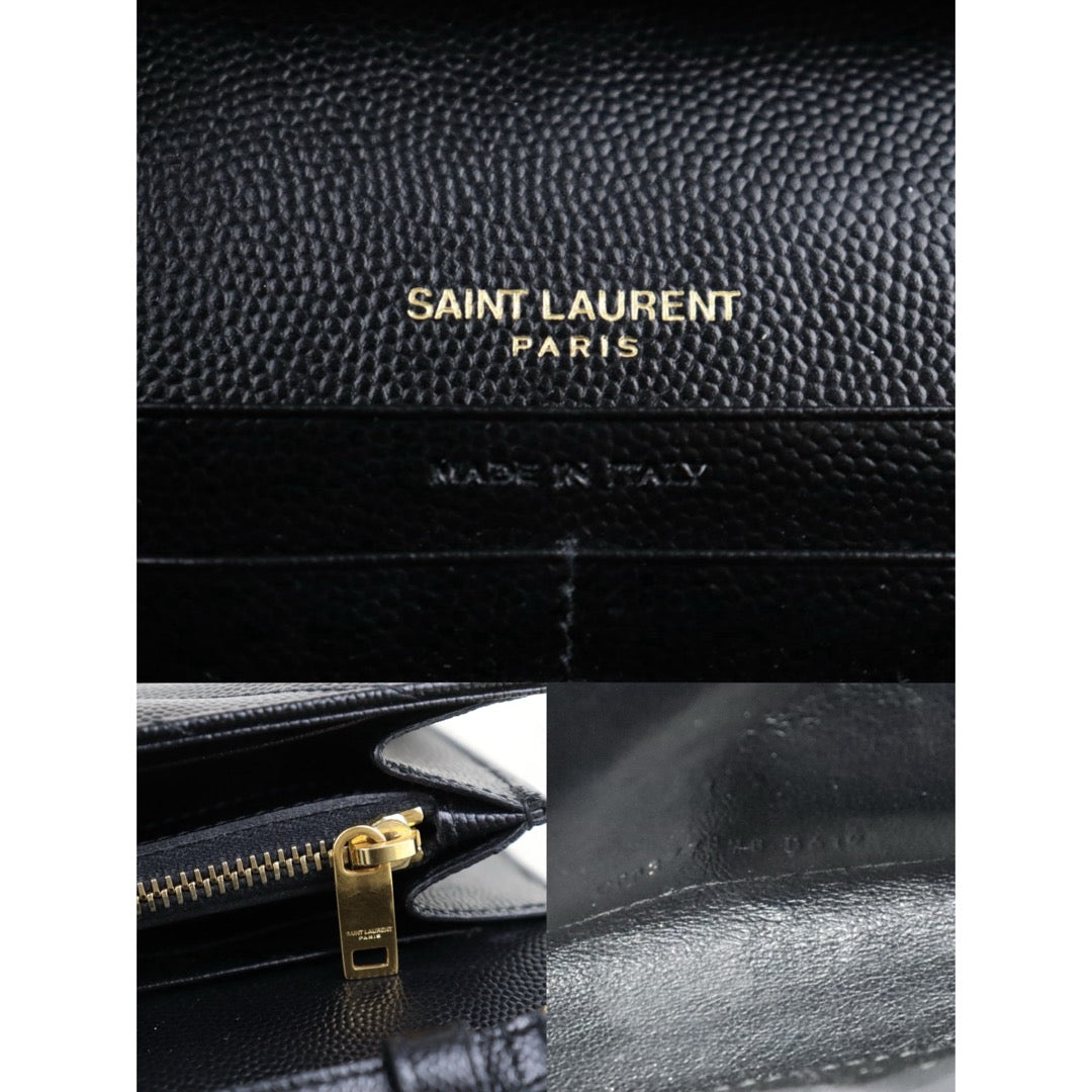 Very Good ( Rank A)｜  Full Set Saint Laurent YSL Caviar Skin Shoulder Bag Black MM｜S25110302