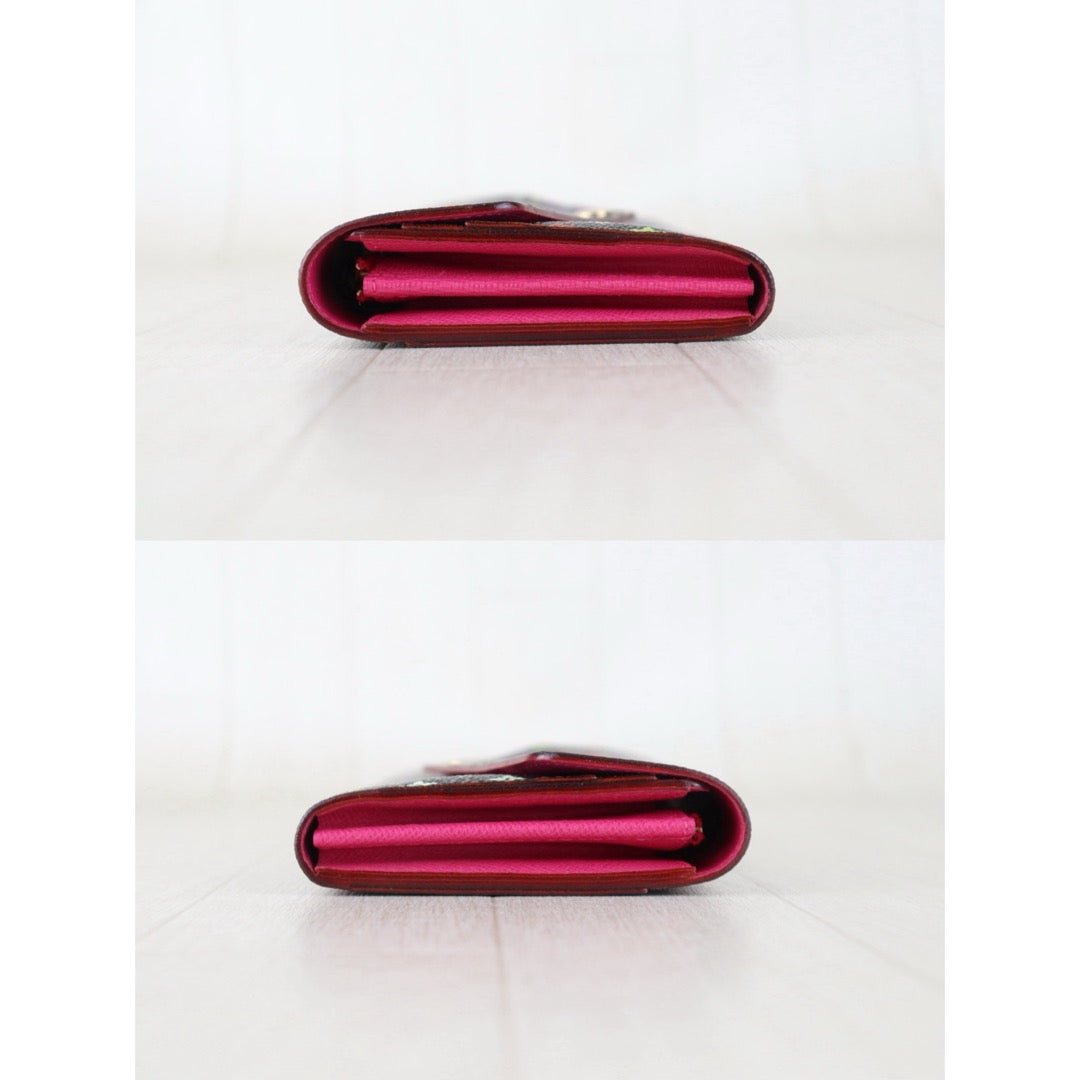 Include Entrupy Certificate of Authenticity｜Very Good ( Rank A)｜ Louis Vuitton Monogram Multicolor Portofeuil Sara Long Style Wallet ｜Z26092909